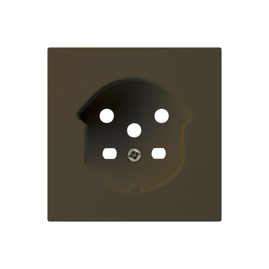 Frontset HA kallysto für Steckdose Typ 15 mit Steckklemmen braun