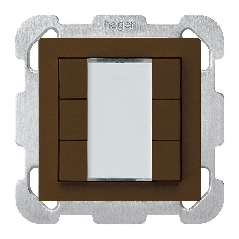 Tasto INC kallysto B KNX 6× s/e-link marrone