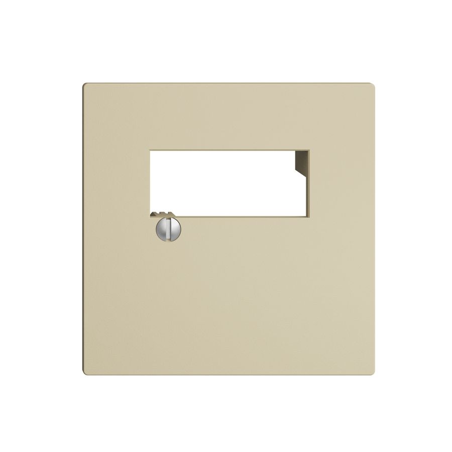 Plaque frontale 2×RJ45 EDIZIOdue vanille, R&M swissline