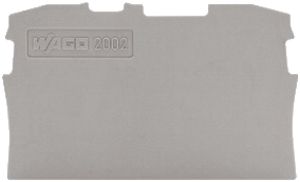 Abschlusswand WAGO TopJob-S grau 2P zu Serie 2002