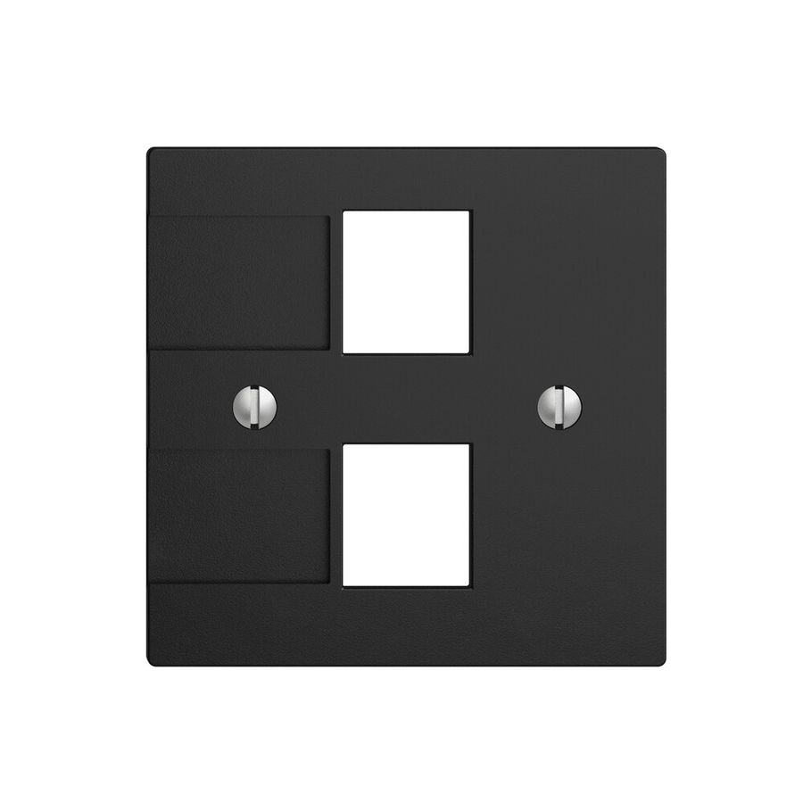 Kit di montaggio Krone per 2×RJ45 EDIZIOdue nero vuoto
