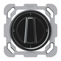 UP-Drehschalter origin Umschalter 3/1L 16A 250V 1-2-1-2 77×77mm schwarz