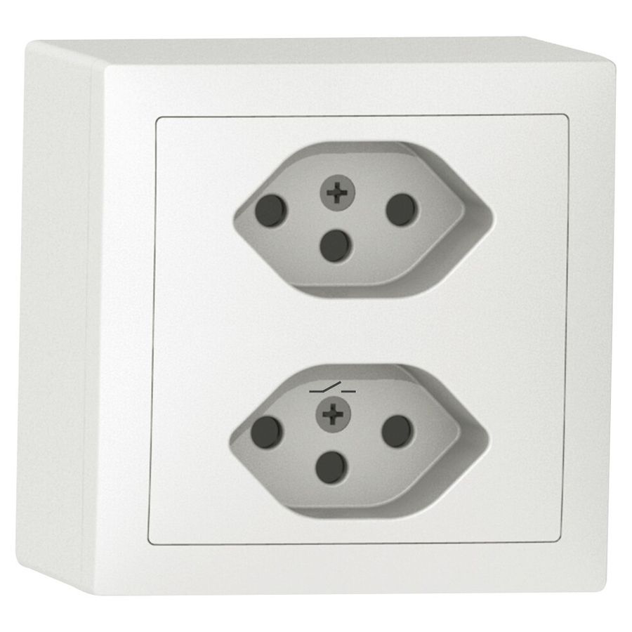 Presa AP Sidus 2×T13S bianco