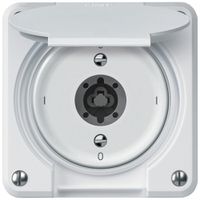 Interrupteur à clé ENC robusto interrupteur 2×1 pôle 16A 250V 86×86mm blanc