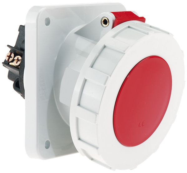 Prise INC CEE Bals 5P 125A 400V 6h rouge IP67 nick.BV obliq.