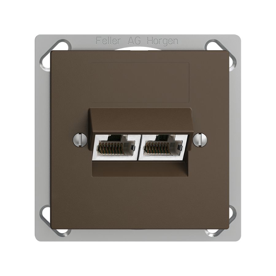 EB-Dose 2×RJ45/s 4P getr. EDIZIOdue coffee ITplus