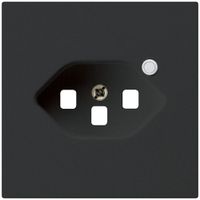 Piastra frontale per presa Hager kallysto 1×T23 illuminato H nero