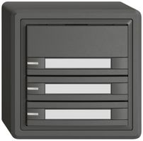 Poussoir KNX RGB AP EDIZIO.liv SNAPFIX® capteur temp.RGB-LED étiqu.3×com.2T grf