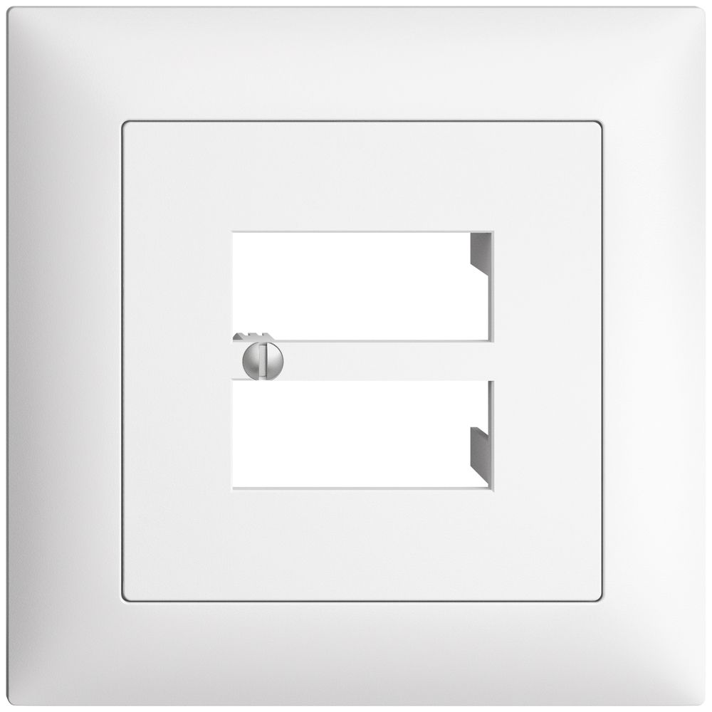 UP-Frontset EDIZIOdue weiss 88×88mm 4×RJ45