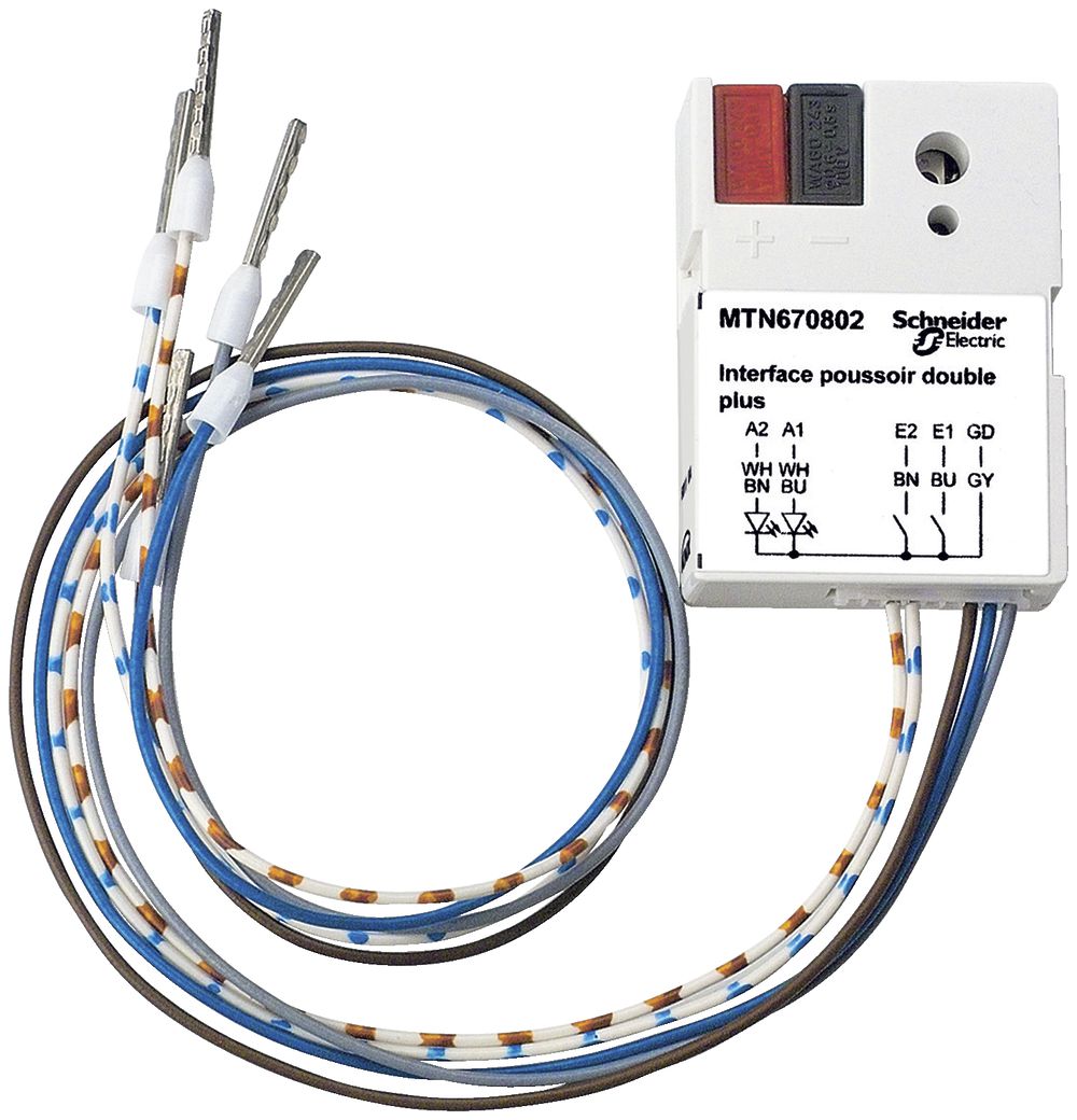 Interface poussoir INC KNX Schneider Electric 2-fois, MTN670802