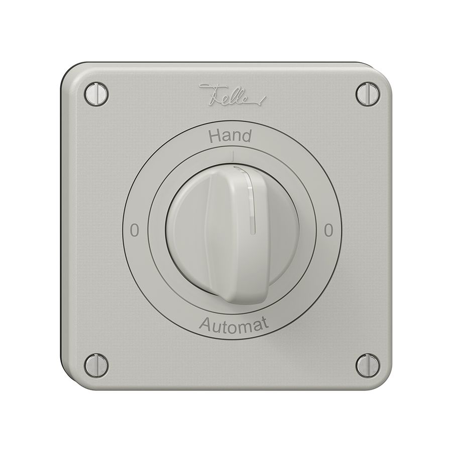Interrupteur rotatif NEVO N.CO 2/1 L, manette, KS, 0-Hand-0-Automat, gris clair