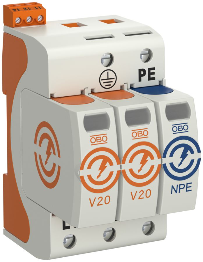 Überspannungsableiter Bettermann V20 +NPE+FS, 2L, Typ 2, 280V