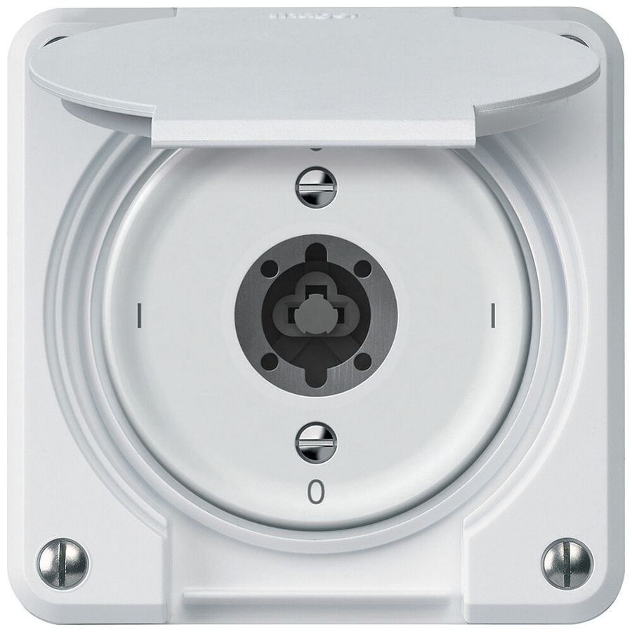 Interruttore a chiave robusto interruttore on/off 1 polo 16A 250V 86×86mm bianco