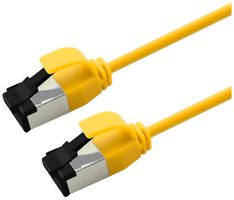 Câble patch RJ45 ROLINE CAT8.1 U/FTP AWG32 1:1 LSZH jaune 0.15m