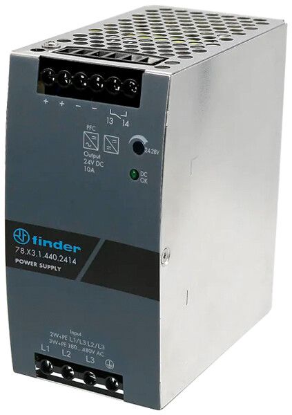 EB-Schaltnetzgerät FINDER 78.X3 380…480VAC 500…780VDC 24V 10A 240W