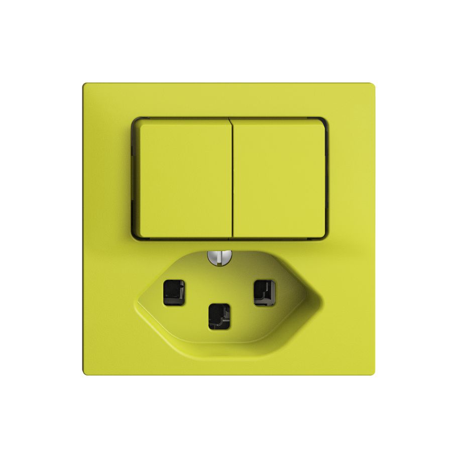 Combinaison A-R+3/1L+T23 16A EDIZIOdue lemon