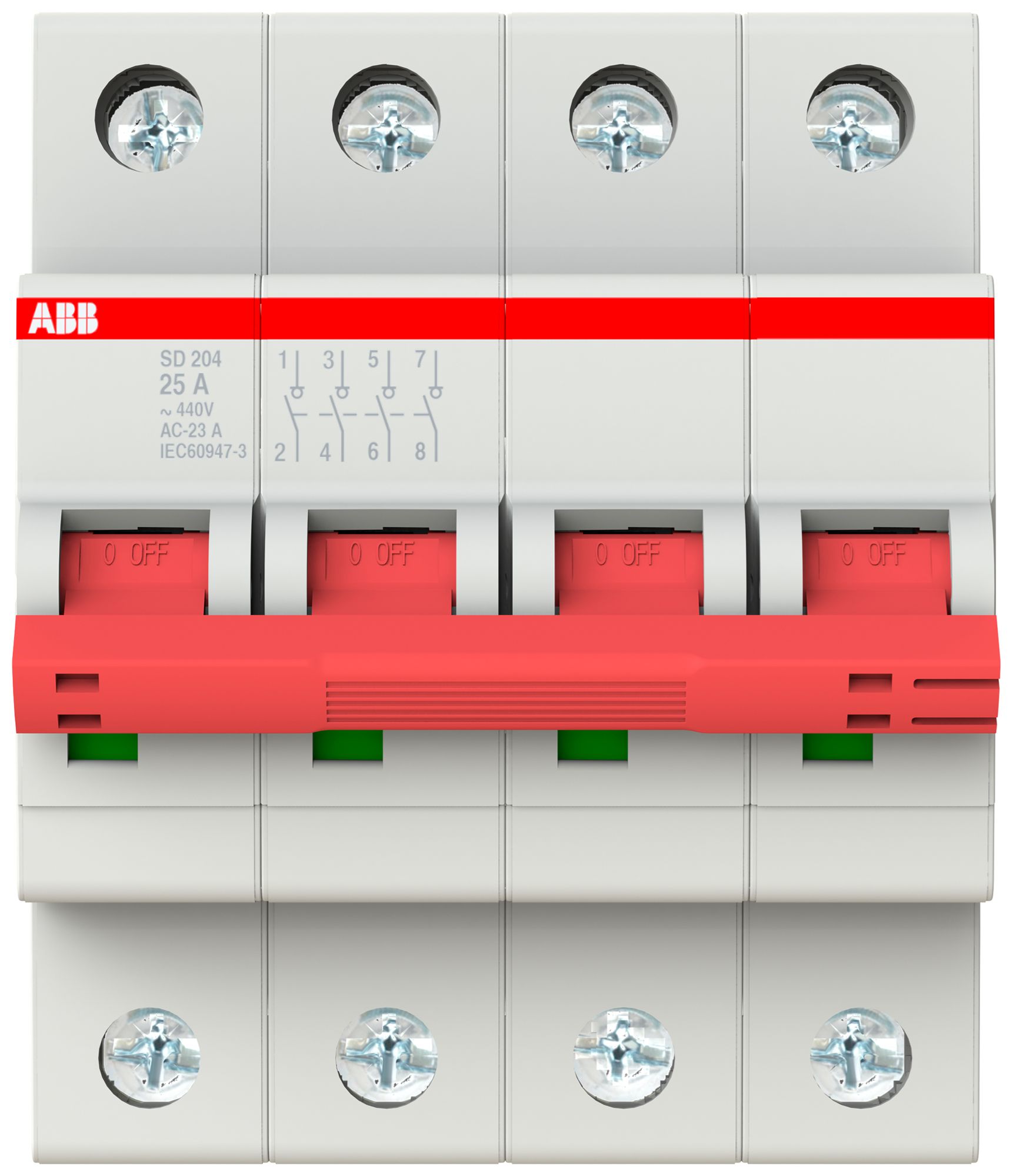 REG-Lasttrennschalter ABB pro M compact SD204/25 25A 4P 440V 4TE