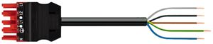 Anschlussleitung WAGO 5×2.5mm² 20A 400V 1m Cod.P Buchse-freies Ende rot