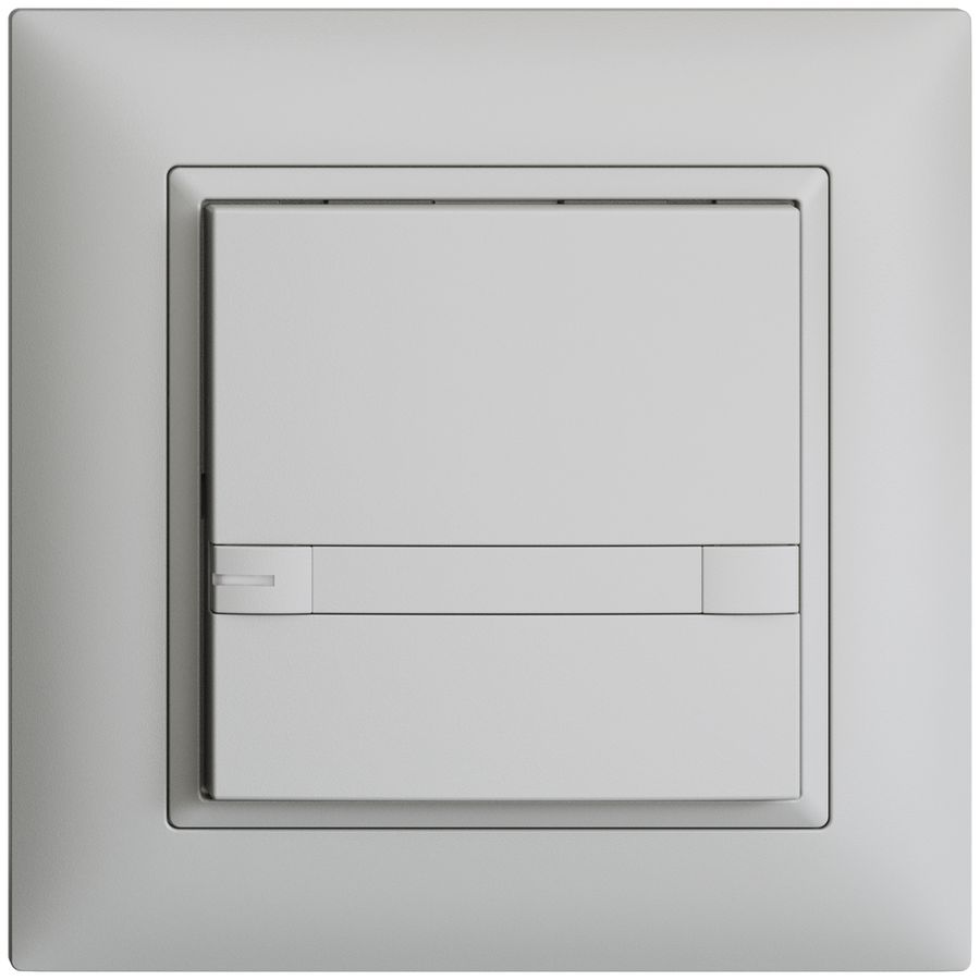Poussoir ENC KNX 1× EDIZIOdue colore gris clair RGB avec LED avec insert papier