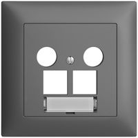 UP-Abdeckset Edue FMI, f.EASYNET-Multimediadose 5…2000MHz, f.2×RJ45 S-One, dgu