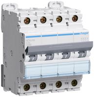 Leitungsschutzschalter Hager MCB 4P 415V Typ C 16A Icn 10kA Icu 15 kA 4TE
