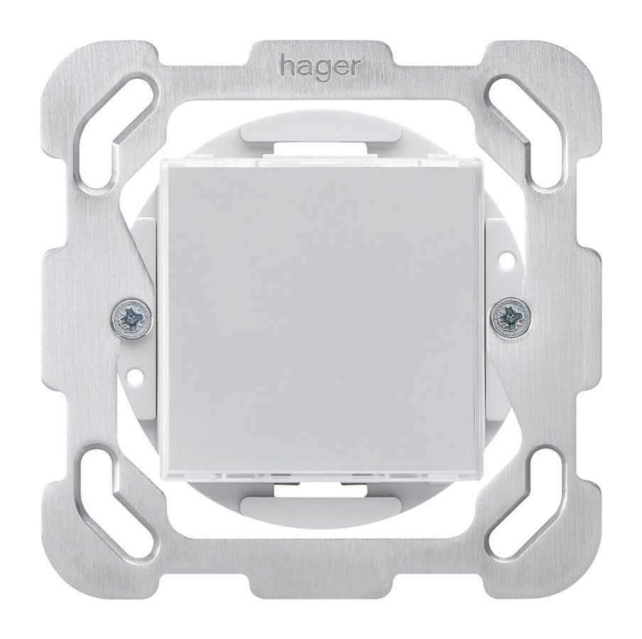 Einsatz zu LED-Leuchte Hager LED blau 230V mit Befestigungsplatte