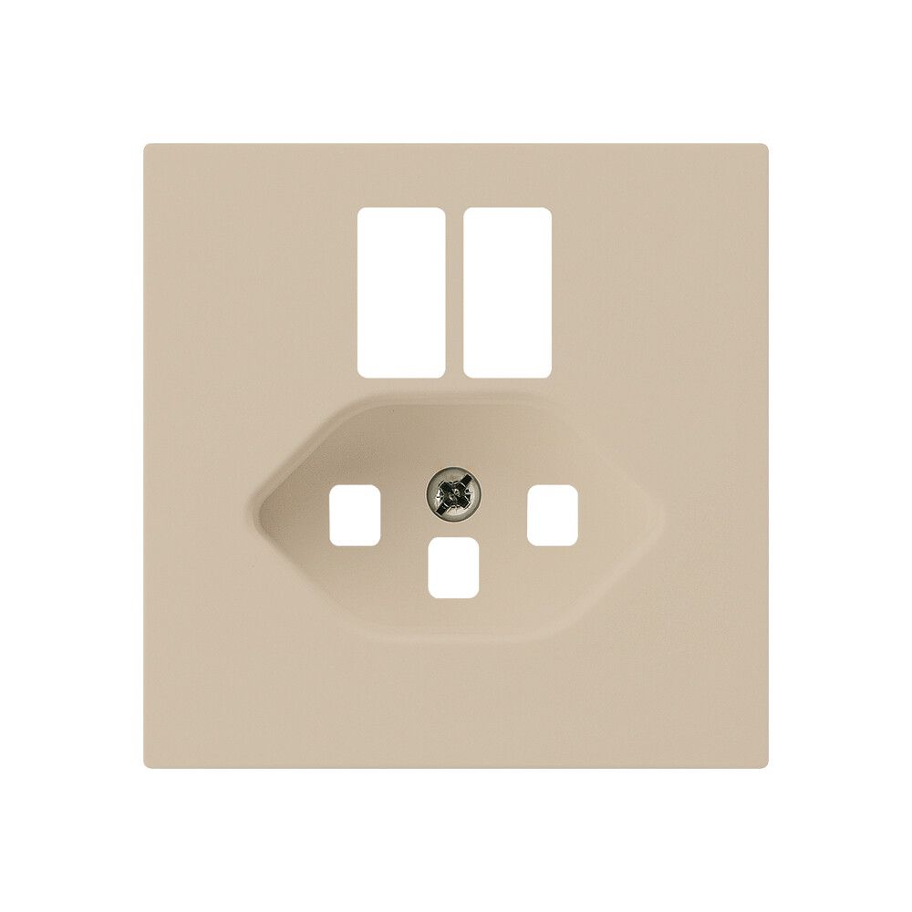 Placca frontale kallysto per presa 2×USB & T23 beige