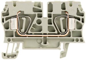 Durchgangs-Reihenklemme Weidmüller ZDU 4 Zugfeder 4mm² TS35 grau,