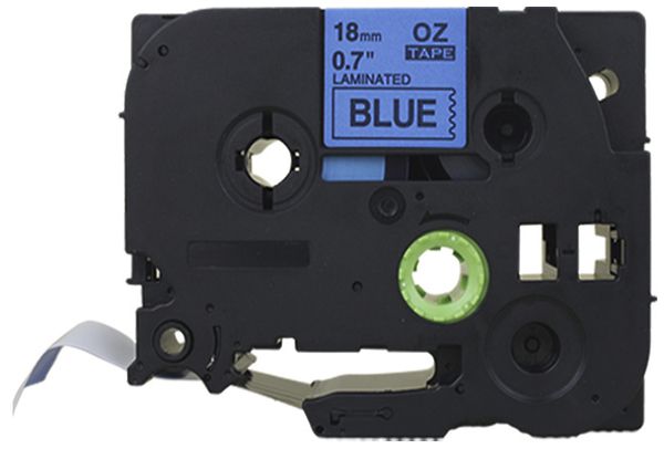 Schriftbandkassette kompatibel zu OZE-541, 18mm×8m, blau/schwarz