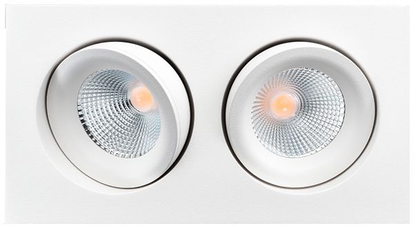 Downlight LED SG Junistar Lux Square 2×7W 1160lm 927 IP20/IP44 42° VAR 175×95 bc