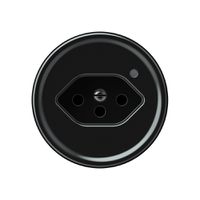 Steckdose origin 1×Typ 13 bel.grün 10A 230V 60×60mm schwarz