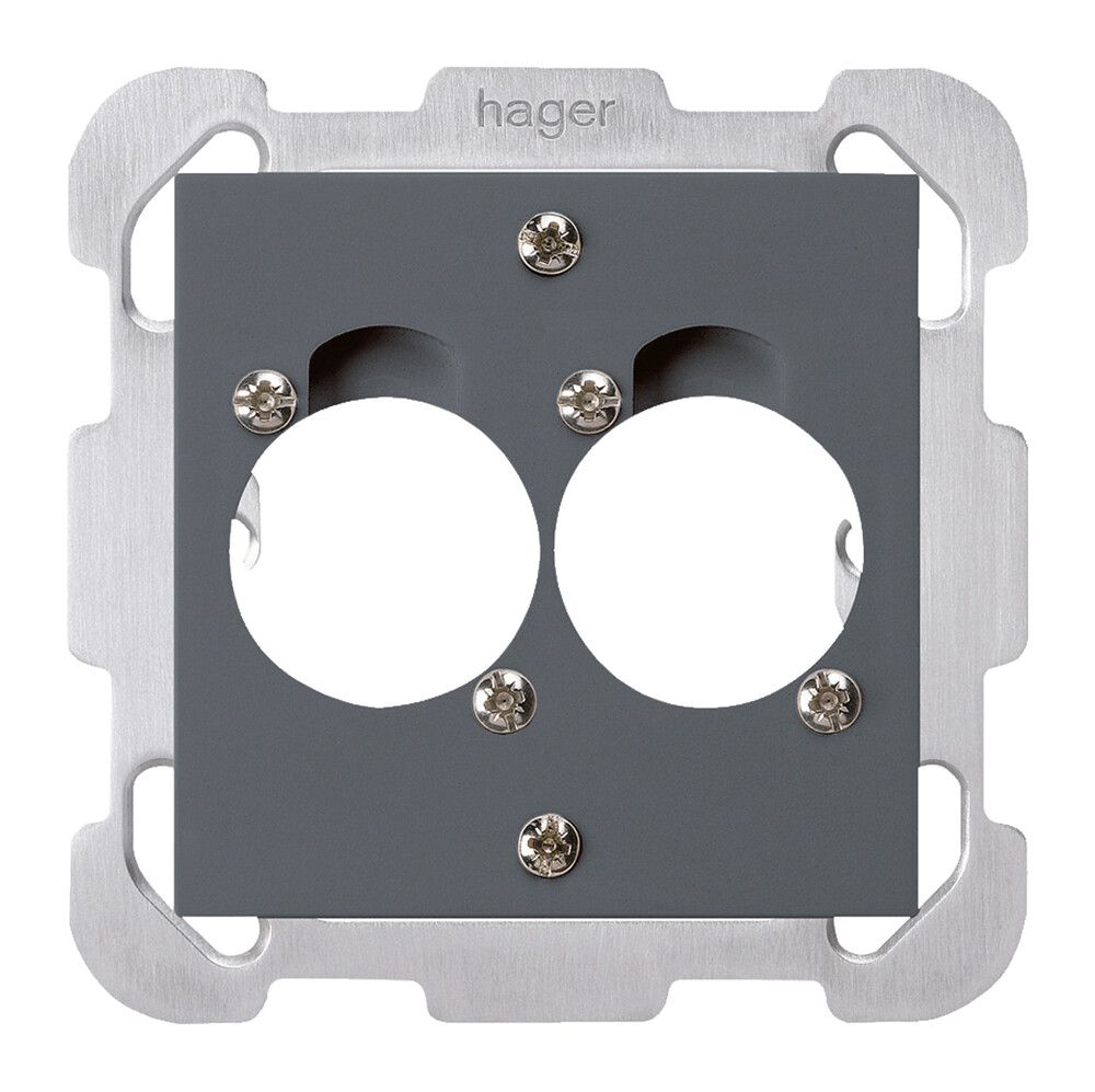 UP-Montageset für 2 XLR anthrazit kallysto mit Befestigungsplatte