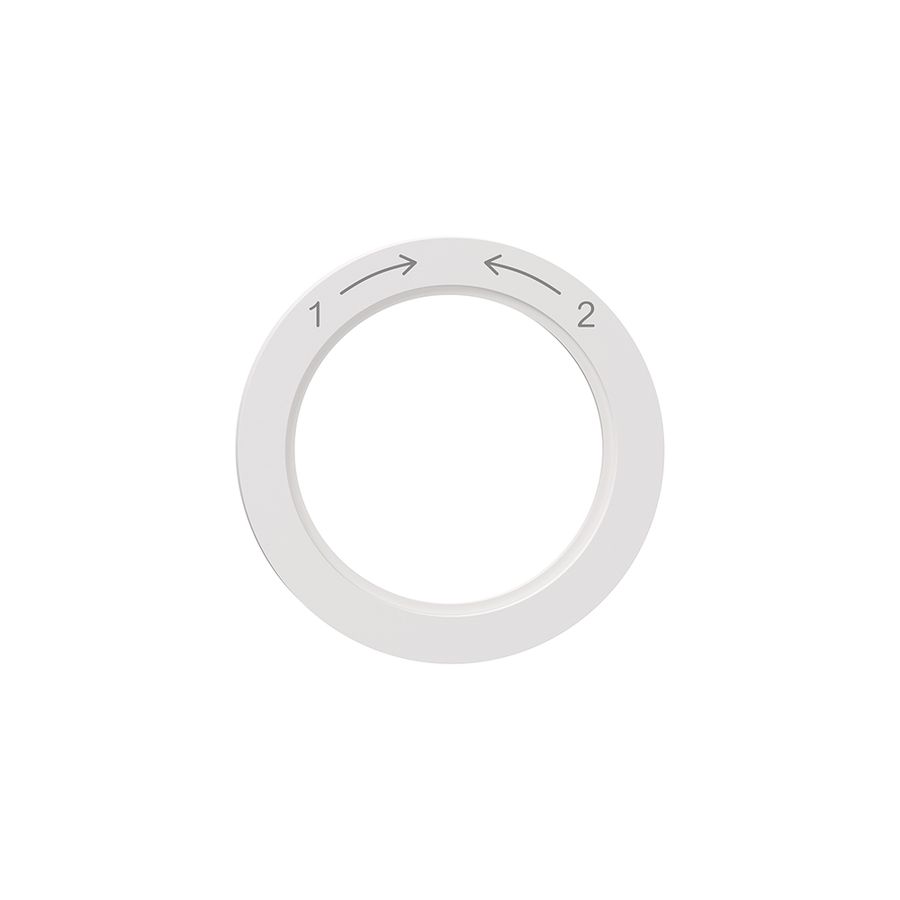 Kennscheibe NEVO, f.Drehschalter, 1-> <-2, weiss