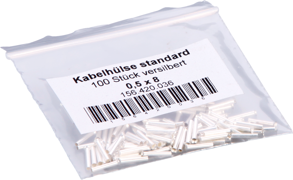 Embout d.câble Standard 0,5mm²/8mm ltn-Ag