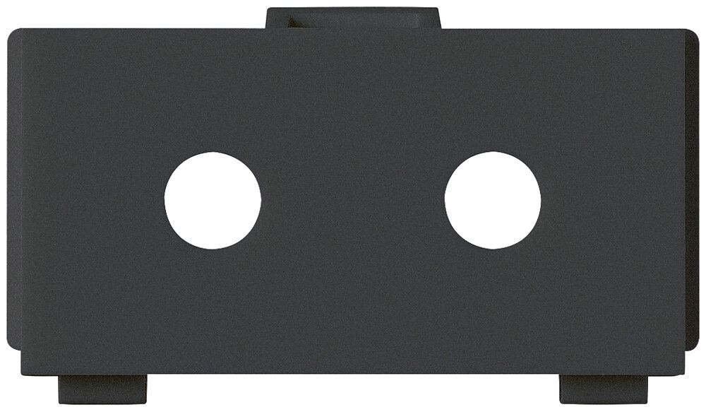 Modulo multimedia M3 vuoto per 2 morsetti HP Ø6.4mm nero