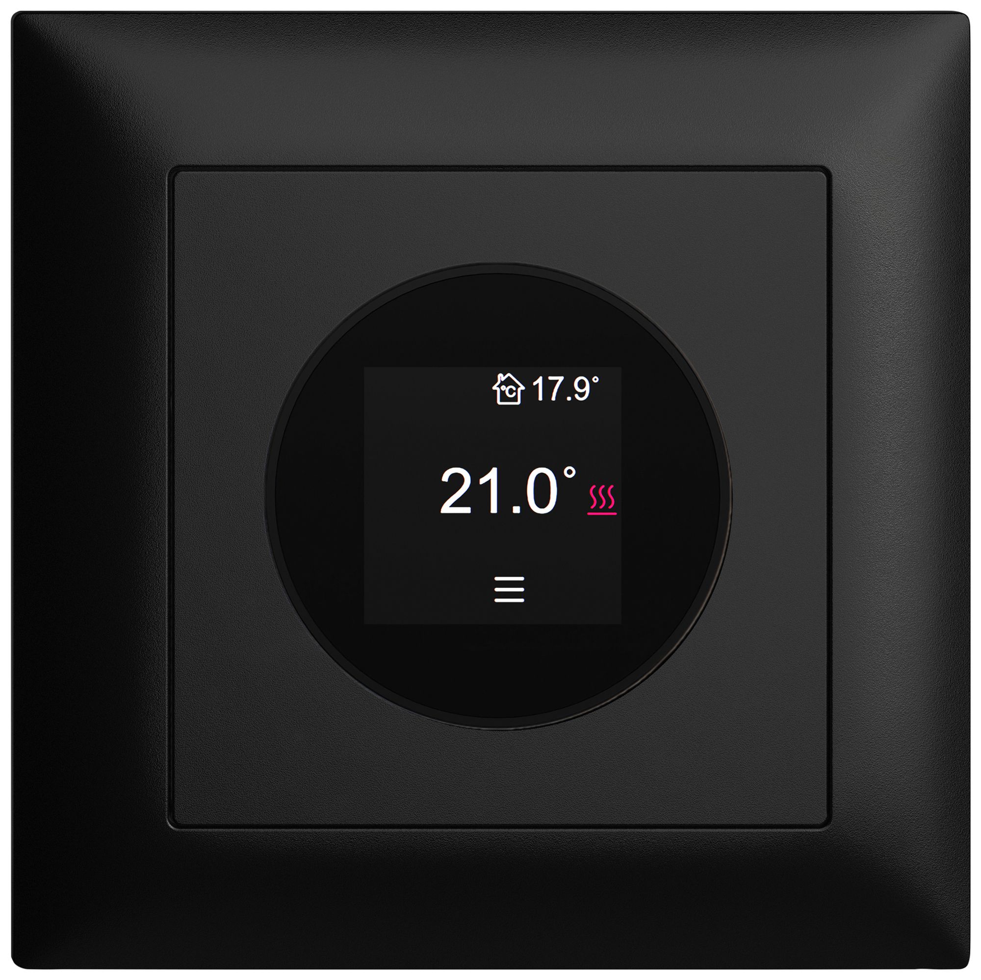 UP-Raumthermostat EDIZIOdue 230VAC 4…30°C 88×88mm schwarz