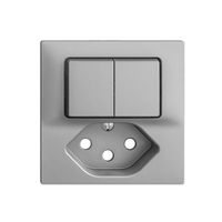 Frontset EDIZIOdue silver 60×60mm T13