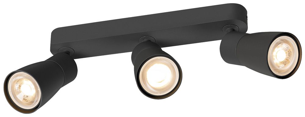 Spot SLV PURI 2.0 Dome CW GU10 3×6W DIM 258×42×138mm schwarz