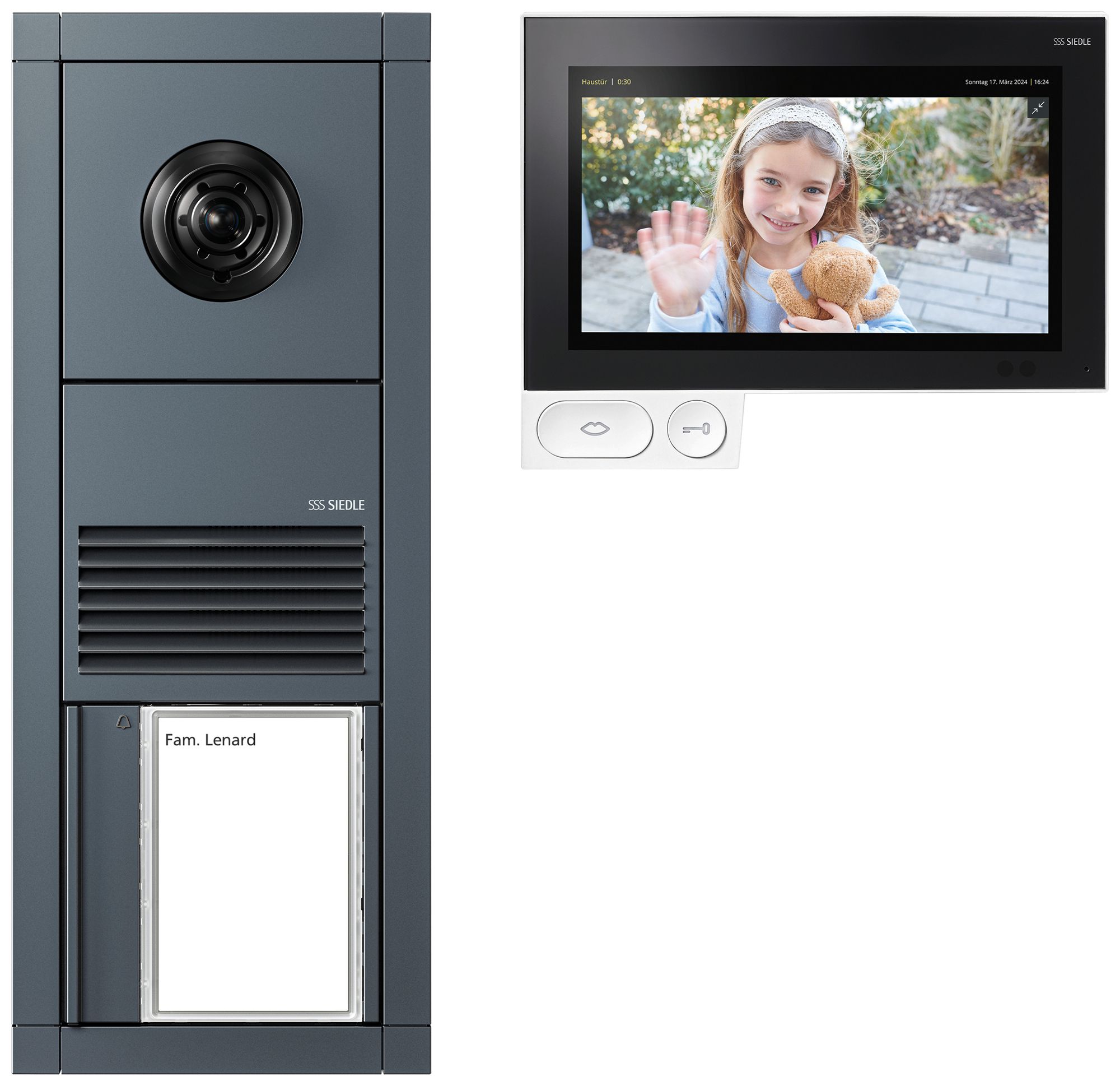 Kit INC vidéo Siedle Vario 1 système bus blanc