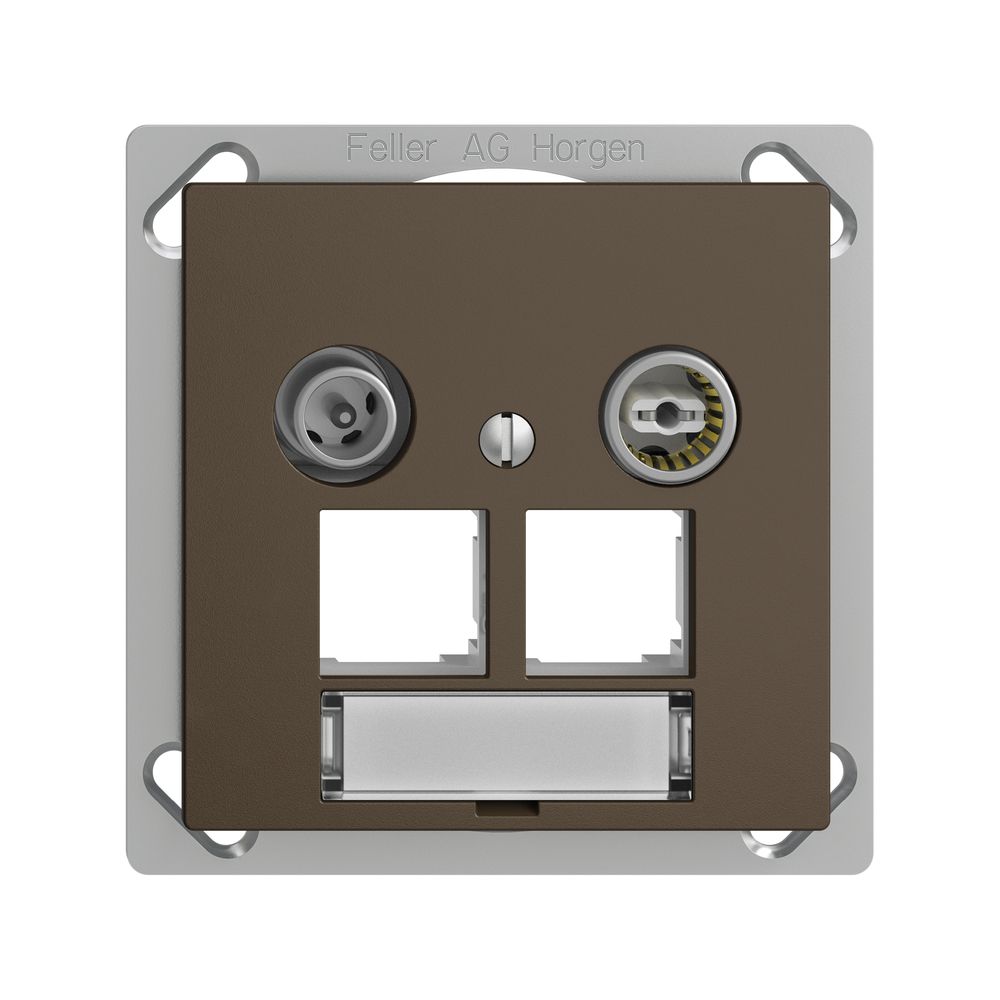 EB-Multimediadose EDIZIOdue FM.TE EASYNET 4dB, f.2×RJ45 S-One, coffee