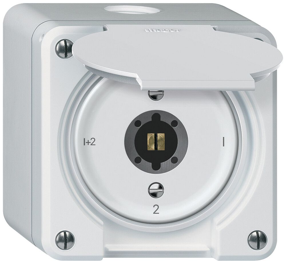 Interrupteur à clé AP robusto commutateur de série 16A 250V 86×86mm blanc