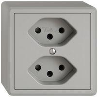 AP-Steckdose EDIZIO.liv SNAPFIX® 2×T13 hgu