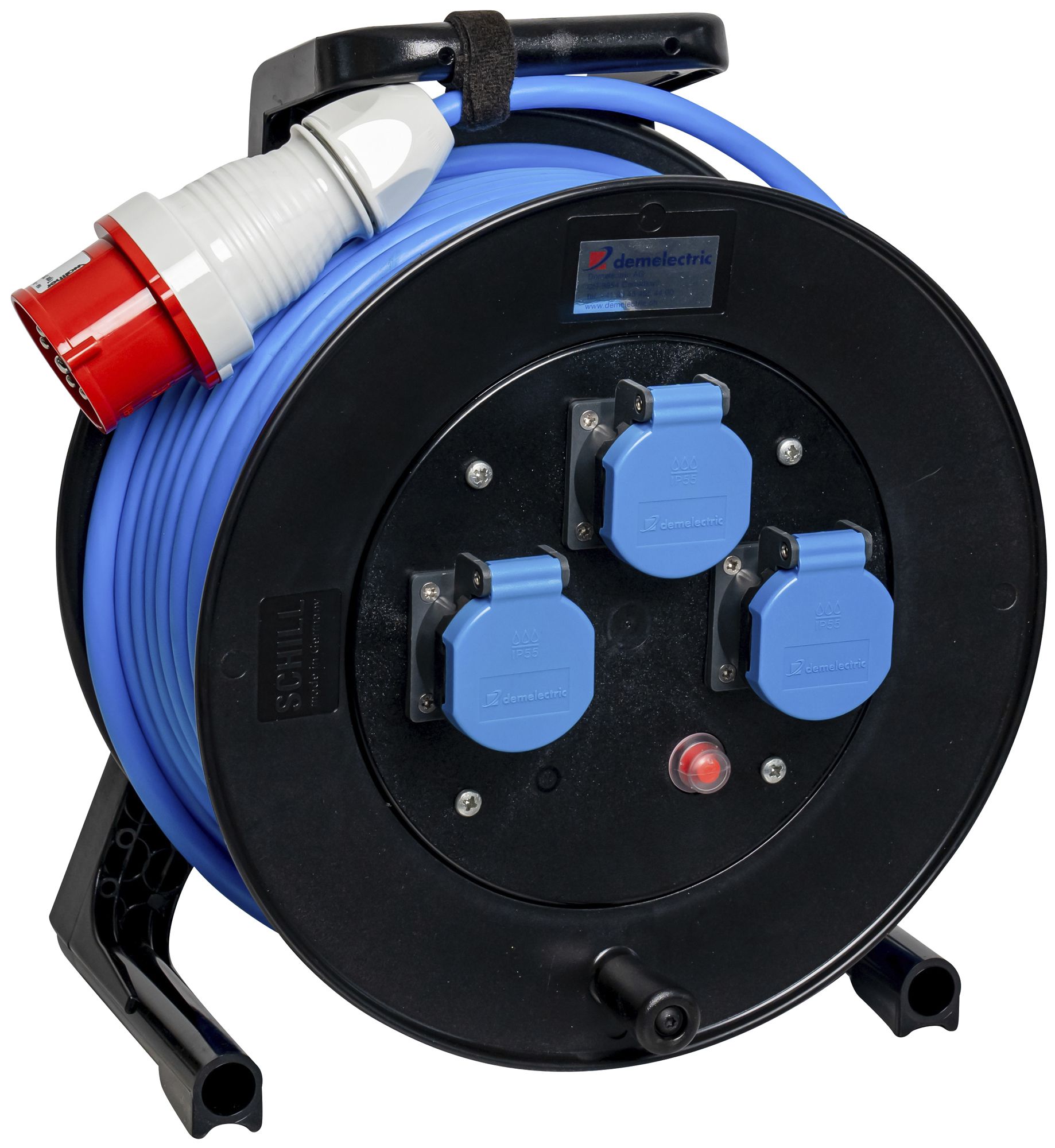 Enrouleur de câble DEM DB33242 3×T23 5×1.5mm² 33m fiche 16A