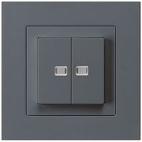 UP-Leuchtdruckschalter kallysto.pro 1/3+3/1 mit 2 Linsen anthrazit