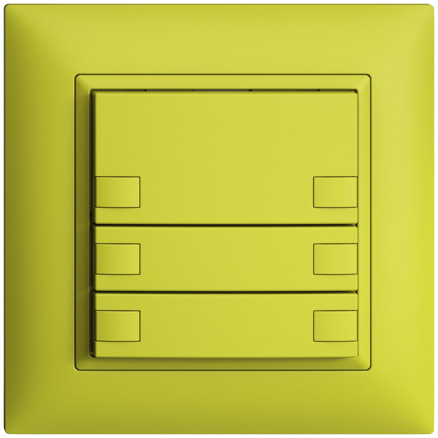 Poussoir ENC KNX 3× EDIZIOdue lemon RGB sans LED
