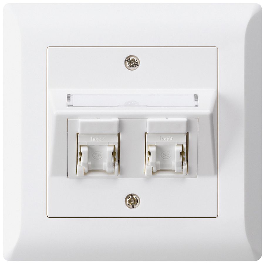 Kit de montage ENC kallysto.line C cat.5e 2RJ45/u blanc