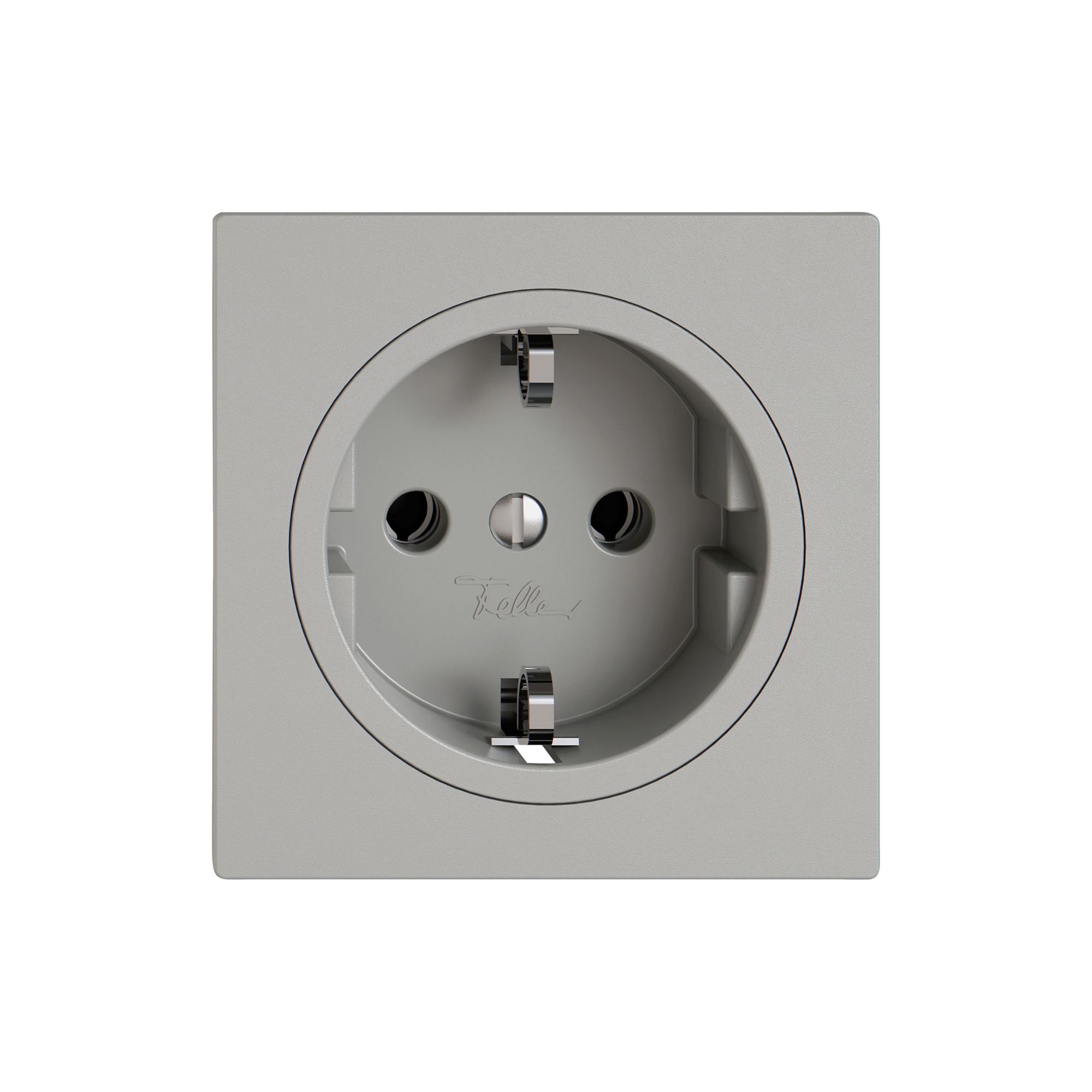 Steckdose EDIZIO.liv SNAPFIX® SCHUKO 16A 230V 60×60mm hellgrau