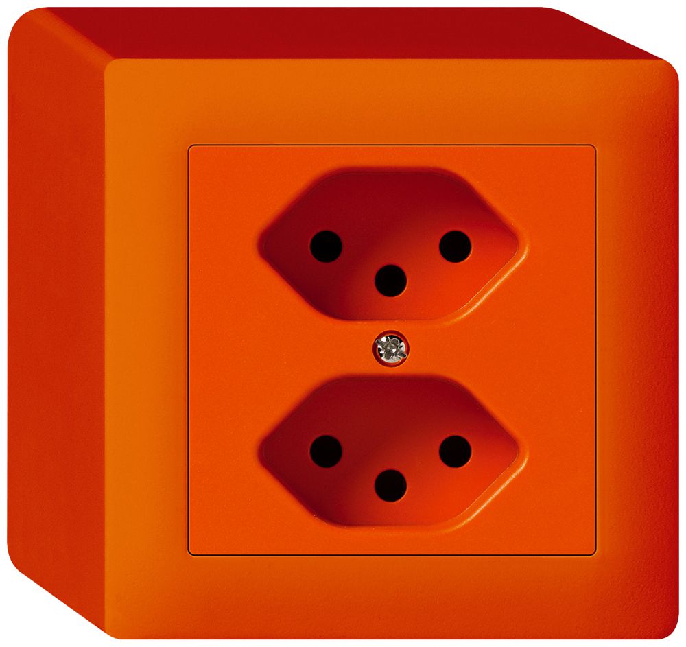 AP-Steckdose kallysto 2×T13 orange