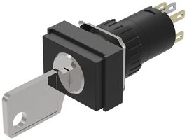 Schlüsselschalter EAO 51 1NO 1NC Lötanschluss Ruhe (a)-Rast (a) 18×24mm