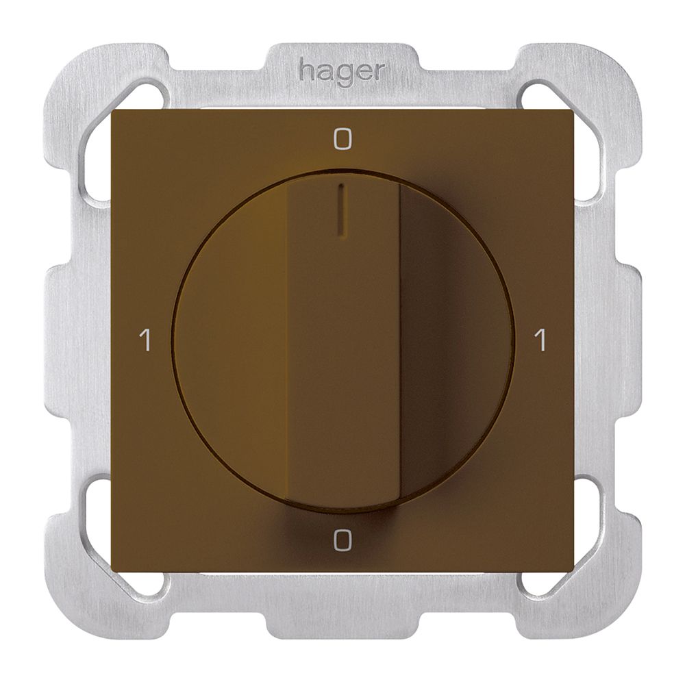 UP-Drehschalter kallysto 0/1L braun mit Drehgriff
